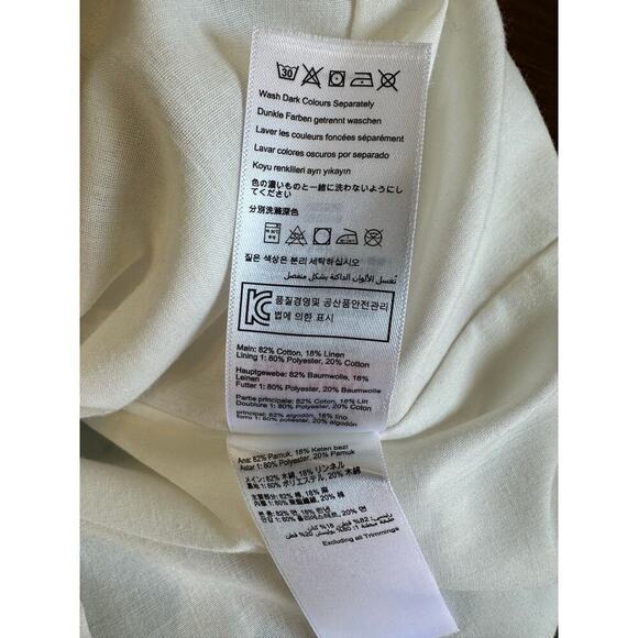 Joules Floral Linen Shift Dress Women 16 Beach Cruise Spring Easter Summer Stain - Picture 3 of 14